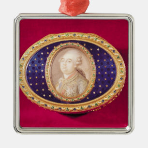 Snuffbox with a portrait miniature of Louis Metal Ornament