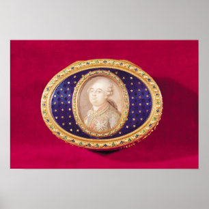 Snuffbox with a portrait miniature of Louis Poster
