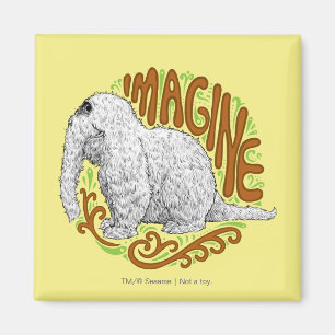 Snuffleupagus B&W Sketch Drawing Magnet