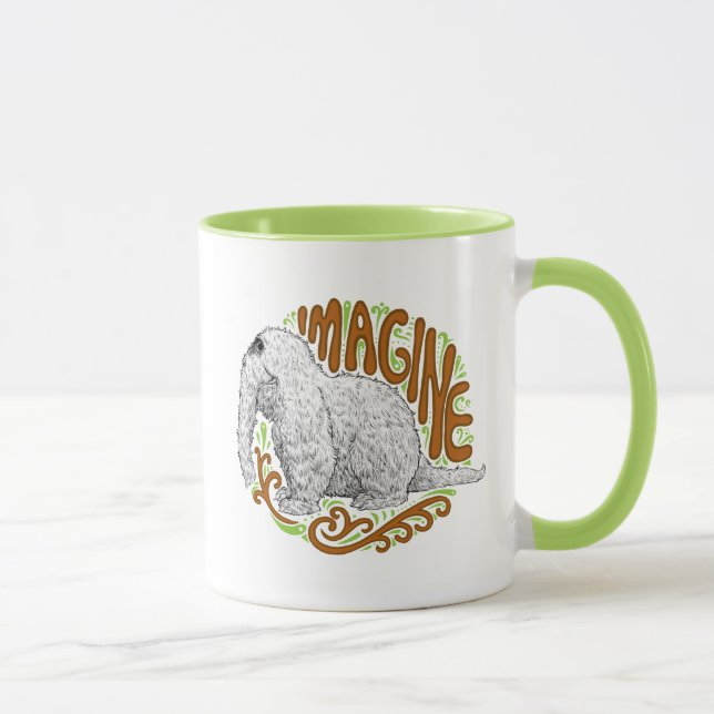 Snuffleupagus B&W Sketch Drawing Mug (Right)