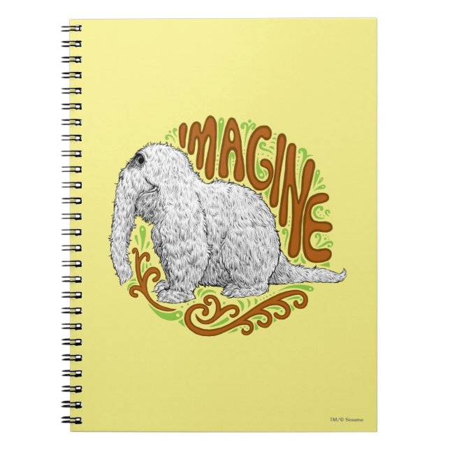 Snuffleupagus B&W Sketch Drawing Notebook (Front)