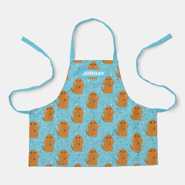 Snuffleupagus Blue Stars & Dots Pattern Apron (Front)
