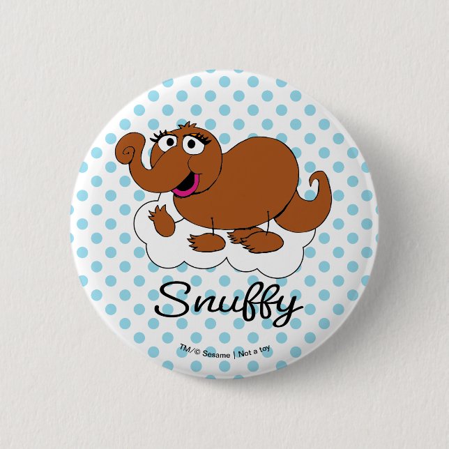 Snuffleupagus Doodley Graphic 6 Cm Round Badge (Front)