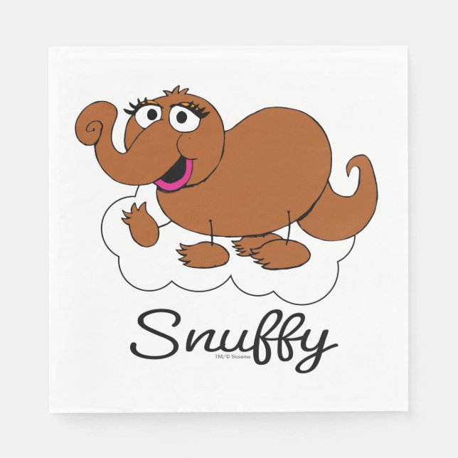 Snuffleupagus Doodley Graphic Napkin (Front)