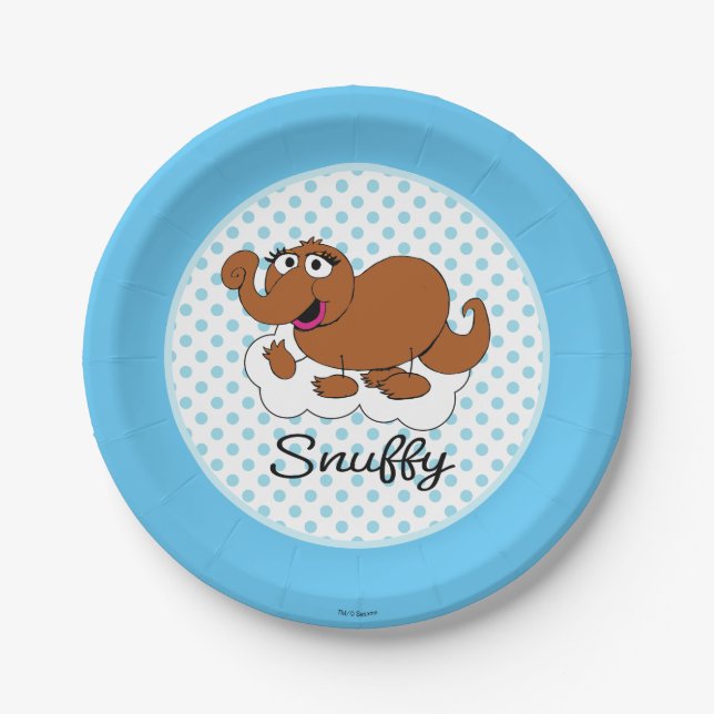 Snuffleupagus Doodley Graphic Paper Plate (Front)