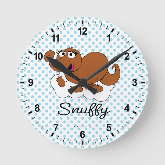 Snuffleupagus Doodley Graphic Round Clock (Front)