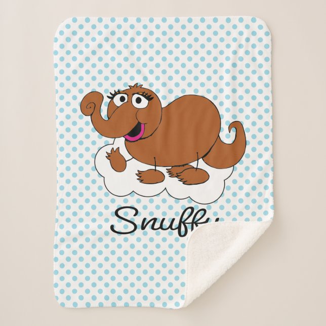 Snuffleupagus Doodley Graphic Sherpa Blanket (Front)