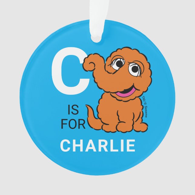 Snuffleupagus | Personalised Name with Photo Ornament (Front)