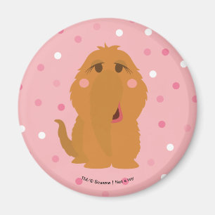 Snuffleupagus Pink Polka Dot Pattern Magnet