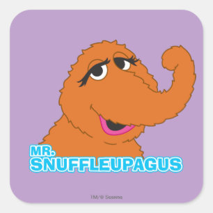 Snuffleupagus Relaxed Square Sticker