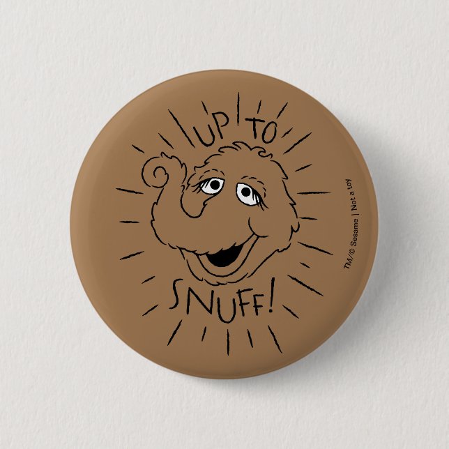 Snuffleupagus Skate Logo - Up To Snuff 6 Cm Round Badge (Front)