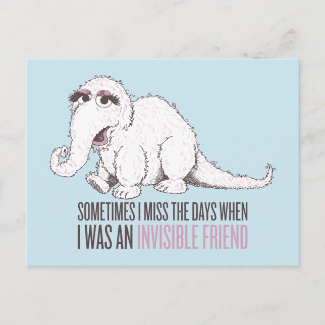 Snuffleupagus | Sometimes I Miss the Days Postcard (Front)