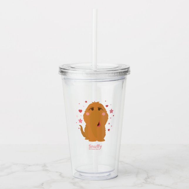 Snuffy Hearts & Stars Graphic Acrylic Tumbler (Front)