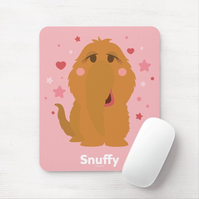 Snuffy Hearts & Stars Graphic Mouse Pad (With Mouse)