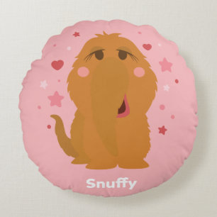 Snuffy Hearts & Stars Graphic Round Cushion