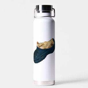 "Snug as a Bug: The Kitten's Croc Nap" Water Bottle