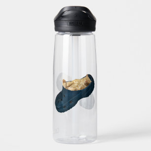 "Snug as a Bug: The Kitten's Croc Nap" Water Bottle