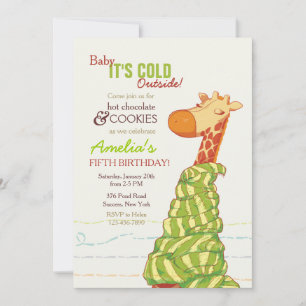 Snug Giraffe Invitation