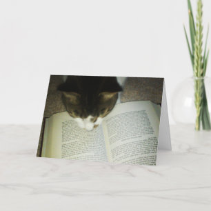 "Snugafur Likes to Read" Birthday Card