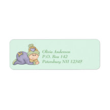 Snuggle Baby Boy - Green & Purple Baby Shower 