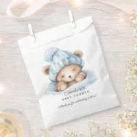 Snuggle Bear Baby Shower Favour Bag