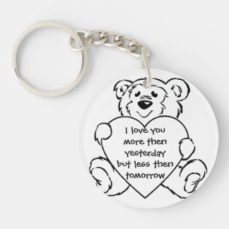 Snuggle Bear Key Ring