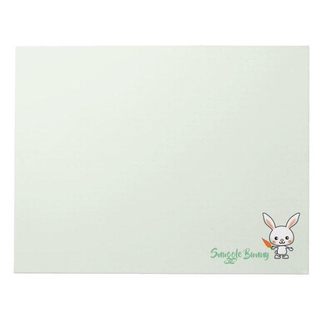 Snuggle Bunny Kawaii Custom Notepad (Front)
