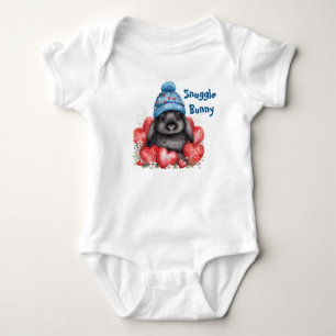 Snuggle bunny: Love heart Baby Bodysuit