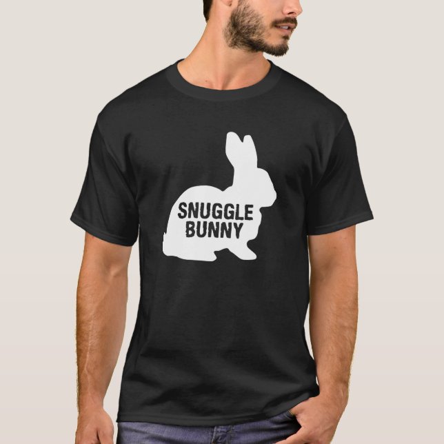 Snuggle Bunny Rabbit Fun Cute Novelty T Shirt (Front)