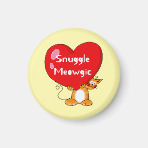Snuggle Meowgic Funny Cat Pun Art Magnet