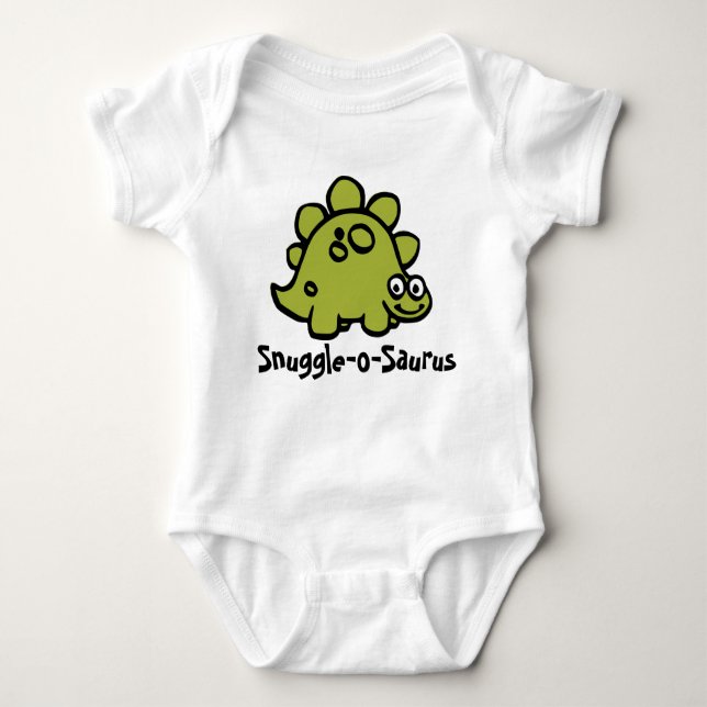 Snuggle-o-Saurus Dino Fun Baby Bodysuit (Front)