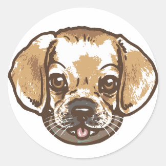 Snuggle Puggle Shirts and Gifts Classic Round Sticker