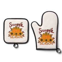 “Snuggle Season” Oven Mitt and Pot Holder Set