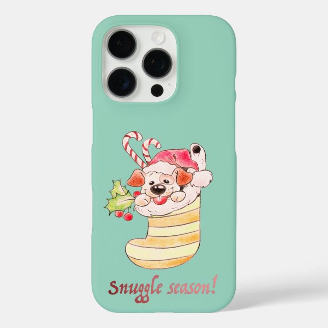 Snuggle Season Puppy in Stocking Case-Mate iPhone Case (Back)