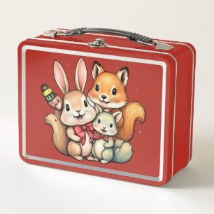 "Snuggle Squad Lunchbox - Cute Bunny Trio Design"