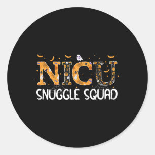 Snuggle Squad Nicu Nurse Neonatal Nurse Halloween Classic Round Sticker