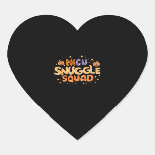 Snuggle Squad NICU Nurse Neonatal Nurse Halloween  Heart Sticker