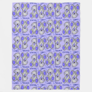 Snuggle Sweet Dreams Teddy-ultramarine Fleece Blanket