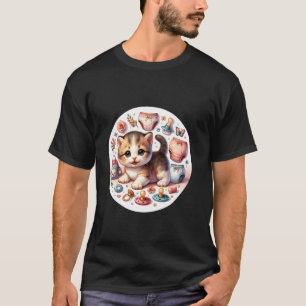 Snuggle The Moment Cute Baby Diaper Kitten Cuddle  T-Shirt