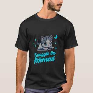 Snuggle The Moment Cute Baby Diaper Kitten Cuddle  T-Shirt