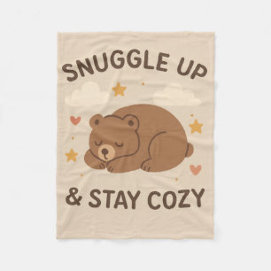 Snuggle up and stay cozy 🥱😴 Fleece Blanket