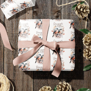 Snuggle Weather Is Here, Birds on Branch Christmas Wrapping Paper