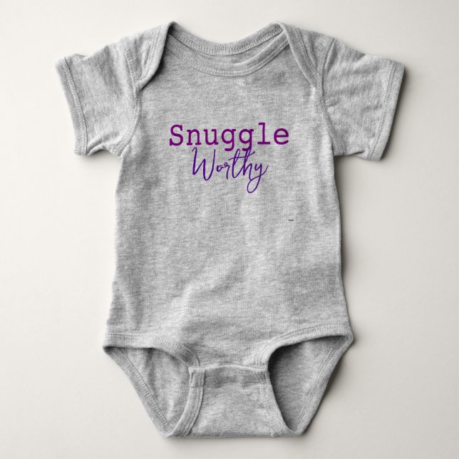 Snuggle Worthy Infant t-shirt HAMbyWG Baby Bodysuit (Front)