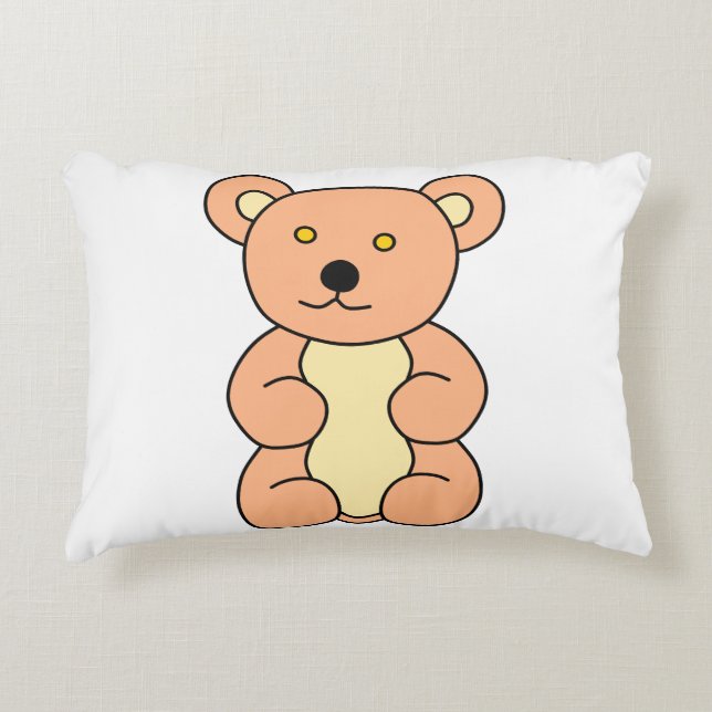 Snuggle-Worthy Teddy Bear Accent Pillow  (Front)