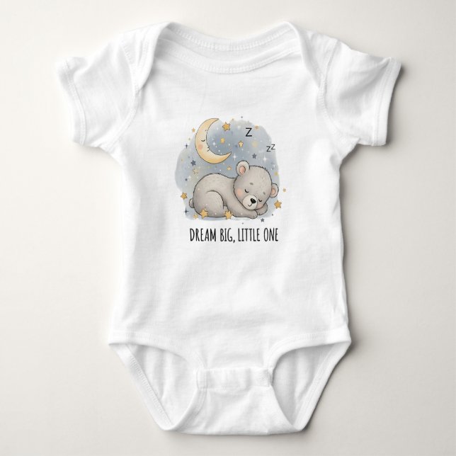 Snuggled Bear Cub - Cosy Den Dream Baby Bodysuit (Front)
