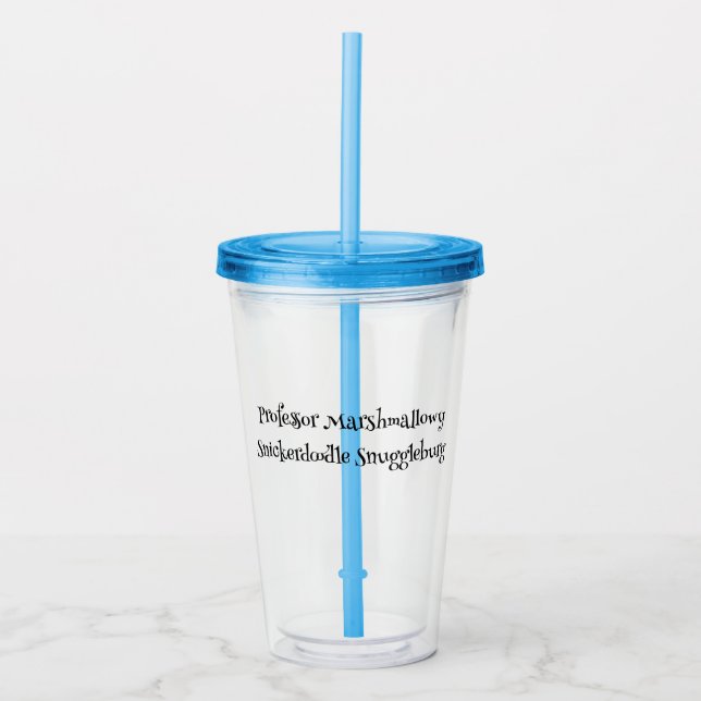 SnuggleNames: Custom Tumbler with Straw (Front)