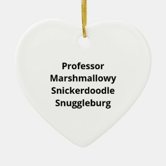 SnuggleNames: Personalised Love Name Heart Ceramic Ornament