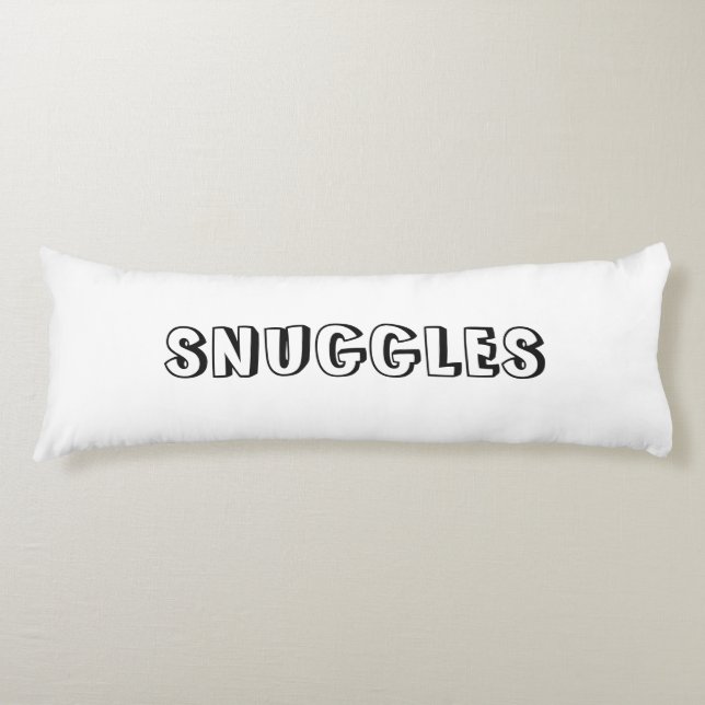 "Snuggles" Black white Body Cushion (Front)