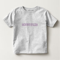 "Snuggles" lavender lilac letters