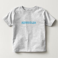 "Snuggles" Light blue letters